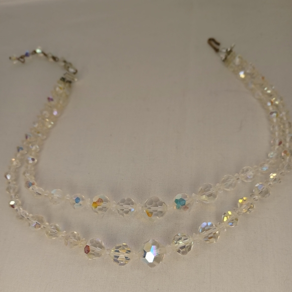 Vintage white crystal choker - Picture 2 of 7